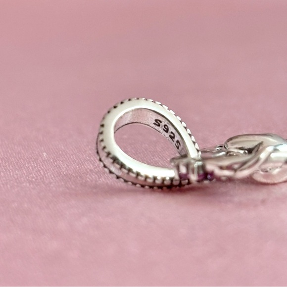 For Pandora Floral Heart With Butterfly Sterling Silver Charm - Picture 4 of 6